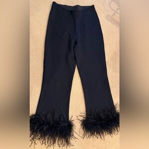Tuckernuck compression pants with feather trim